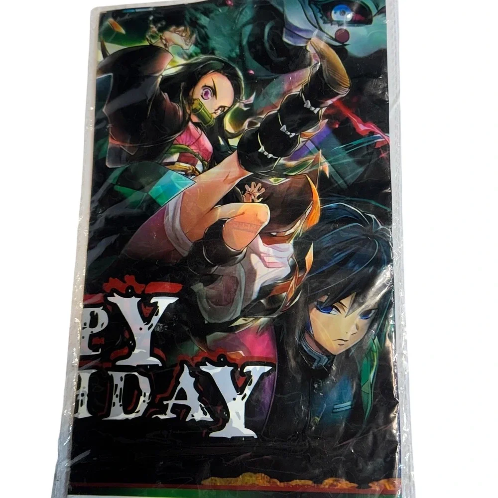 Demon Slayer Kimetsu no Yaiba Happy Birthday Banner Cutouts & Poster Banner RARE